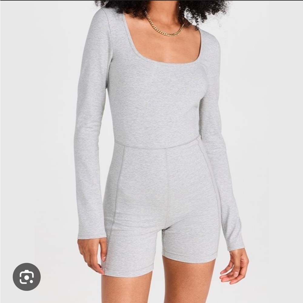 Madewell Gray Long Sleeve Unitard